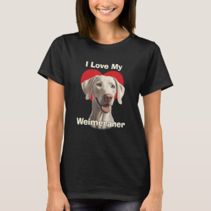 Camiseta Me Encanta Mi Perro Porcino De Weimaraner