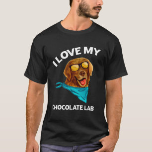 Camiseta Me Encanta Mi Perro Propietario De Chocolate Lab L
