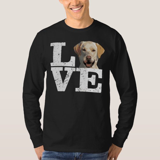 Camiseta Me encanta mi perro recuperador de laboratorio ama (Anverso)