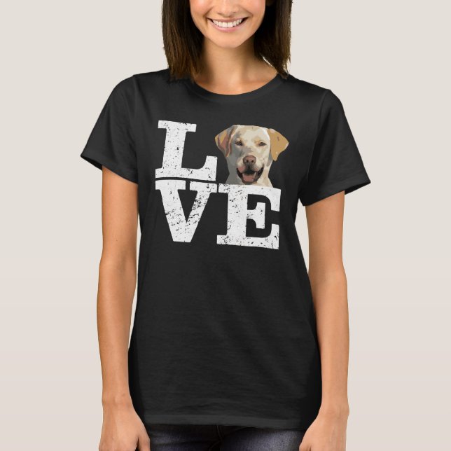 Camiseta Me encanta mi perro recuperador de laboratorio ama (Anverso)