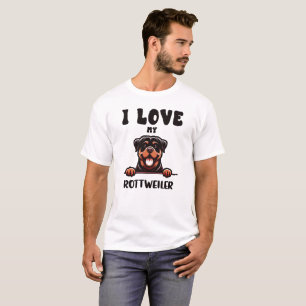 Camiseta Me encanta mi perro Rottweiler