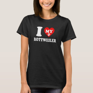 Camiseta Me Encanta Mi Perro Rottweiler Raza Kennel Papá Ma