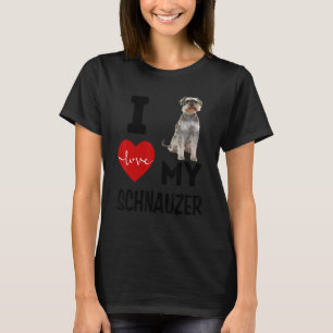Camiseta Me Encanta Mi Perro Schnauzer Mascota Animal Appar