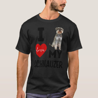 Camiseta Me Encanta Mi Perro Schnauzer Mascota Animal Appar