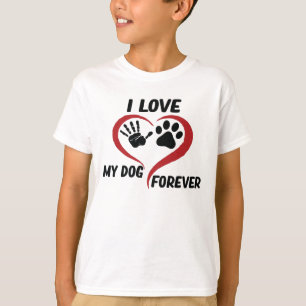 Camiseta Me encanta mi perro tirando almohada