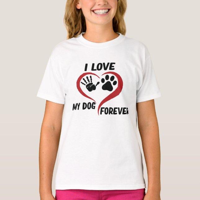 Camiseta Me encanta mi perro tirando almohada (Anverso)