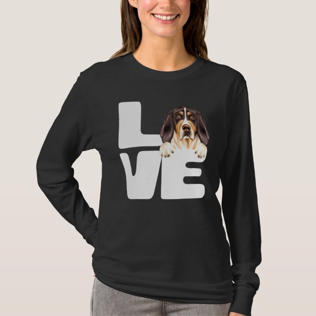 Camiseta Me Encanta Mi Perro Treker Coonhound (Anverso)