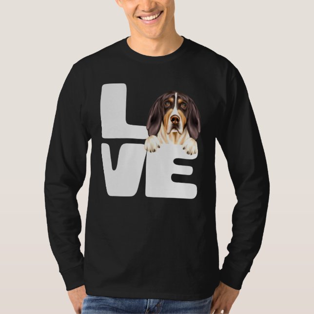 Camiseta Me Encanta Mi Perro Treker Coonhound (Anverso)