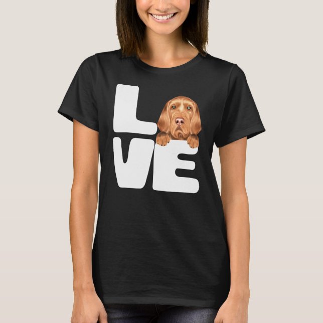 Camiseta Me Encanta Mi Perro Vizsla Con Cabezal (Anverso)