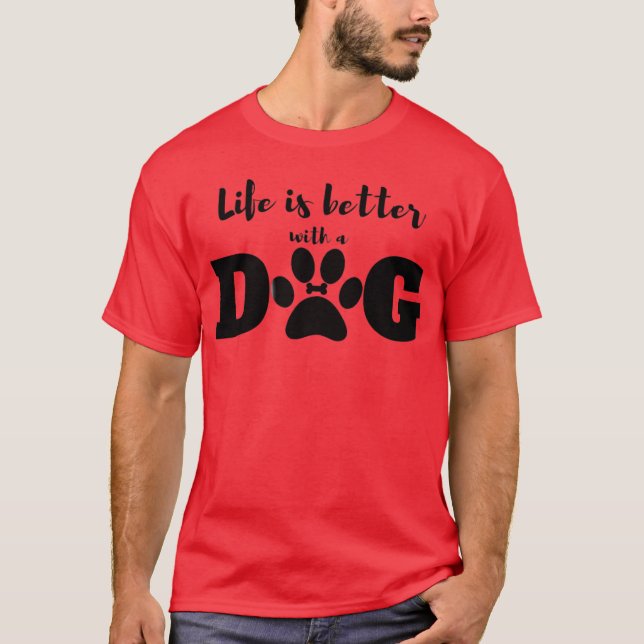 Camiseta Me encanta mi perro y la vida es mejor con un amig (Anverso)
