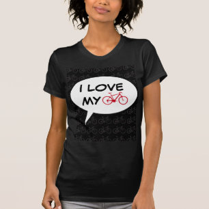 Camiseta me encanta mi personalizado de bicicletas