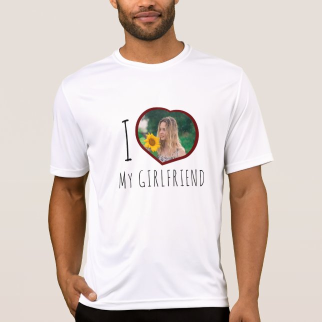 Camiseta Me encanta mi personalizado de foto de novia (Anverso)