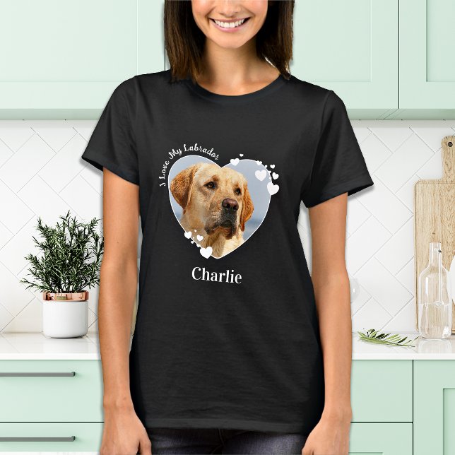 Camiseta Me encanta mi Personalizado de Labrador foto de pe (Subido por el creador)