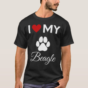 Camiseta Me encanta mi personalizado de perro Beagle