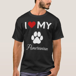 Camiseta Me encanta mi personalizado de perro de Pomerania