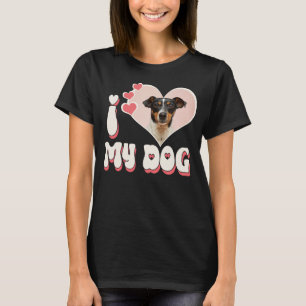 Camiseta Me encanta mi Personalizado de perro negro