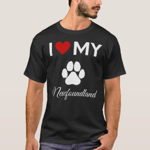 Camiseta Me encanta mi personalizado de perros de Terranova