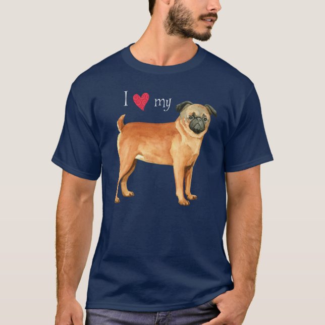 Camiseta Me encanta mi Petit Brabancon (Anverso)
