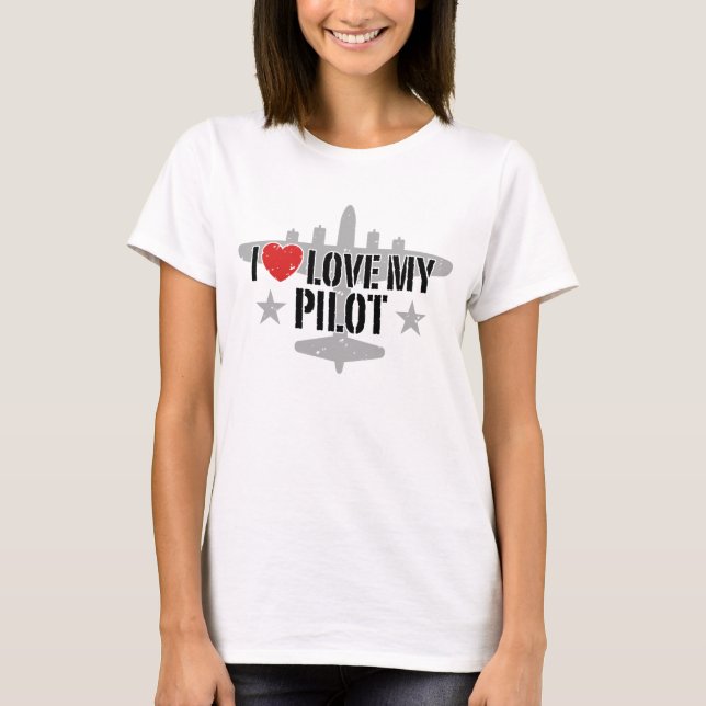 Camiseta Me encanta mi piloto (Anverso)