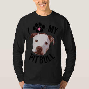 Camiseta Me Encanta Mi Pitbull Por Los Amantes Del Perro Pi
