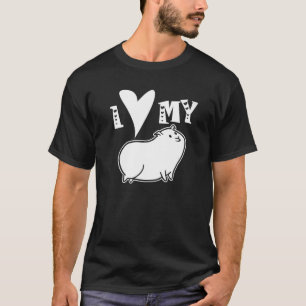 Camiseta Me encanta mi plato animal Mascota de cerdo de Gui