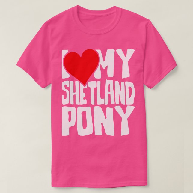 Camiseta Me encanta mi poni de Shetland (Diseño del anverso)