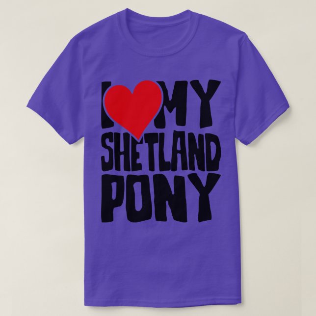 Camiseta Me encanta mi poni Shetland 1 (Diseño del anverso)
