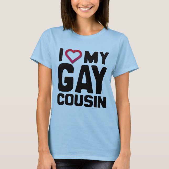 CAMISETA ME ENCANTA MI PRIMA GAY - (Anverso)