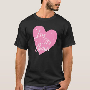 Camiseta Me encanta mi primo Corazón mi primo gráficos