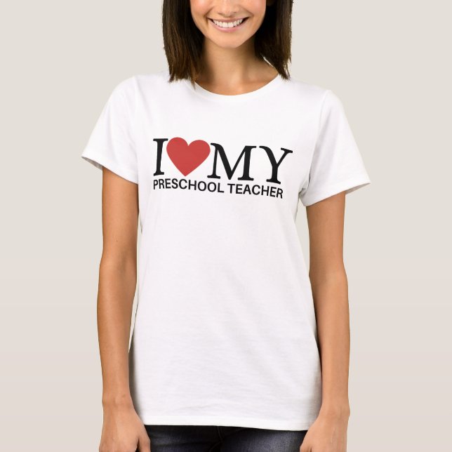 CAMISETA ME ENCANTA MI PROFESOR DE PREESCUELA (Anverso)