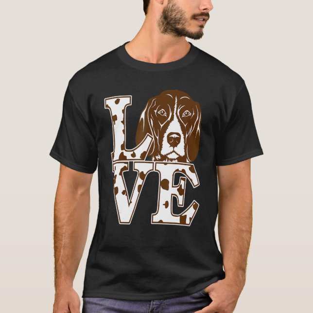 Camiseta Me encanta mi propietario alemán de perros puntero (Anverso)