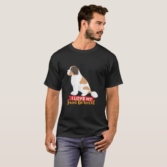 Camiseta Me Encanta Mi Propietario De Cachorros De Ternera  (Anverso completo)