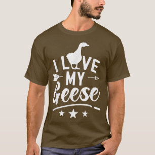Camiseta Me Encanta Mi Propietario Geese Ganado 