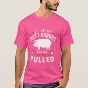 Camiseta Me encanta mi púas y mi cerdo descargado - barbaco