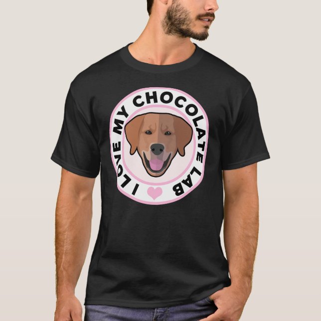 Camiseta Me encanta mi recuperador de chocolate (Anverso)
