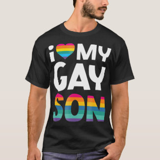 Camiseta Me encanta mi regalo de orgullo gay de hijo gay le