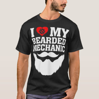 Camiseta Me encanta mi regalo de pelucas mecánicas con barb