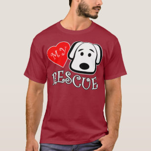 Camiseta Me Encanta Mi Regalo De Perro Rescatista Perro Ama