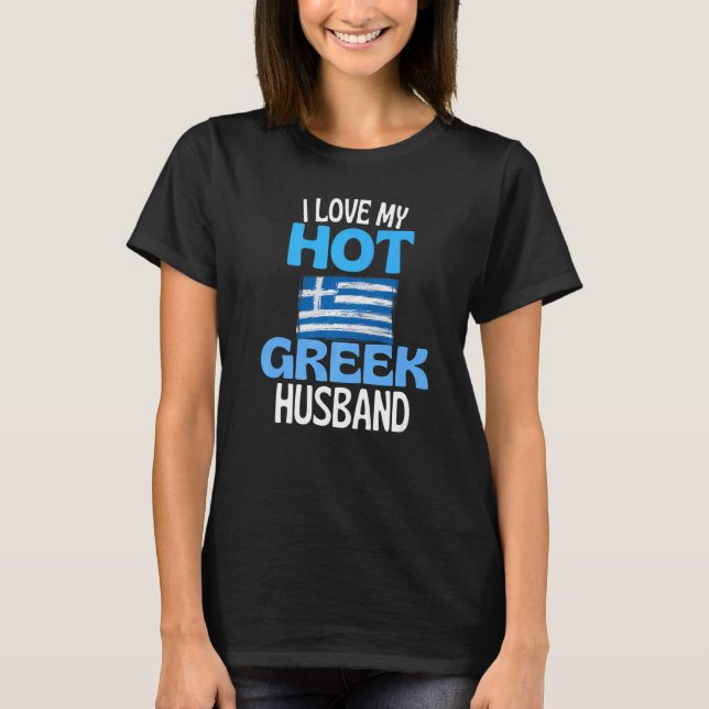Camiseta Me encanta mi relación con Grecia, mi esposo grieg (Anverso)