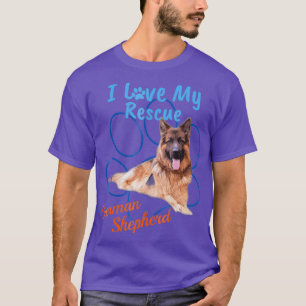 Camiseta Me encanta mi rescate el pastor alemán Guay adopta