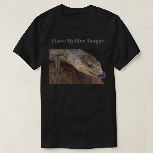 Camiseta Me encanta mi rosa de la lengua azul  (Diseño del anverso)
