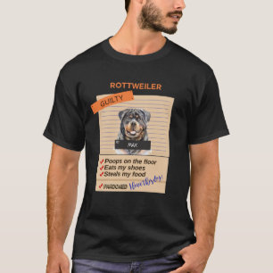 Camiseta Me encanta mi Rottweiler a pesar de tener malos h