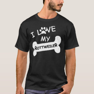 Camiseta Me Encanta Mi Rottweiler Por Los Amantes Del Perro