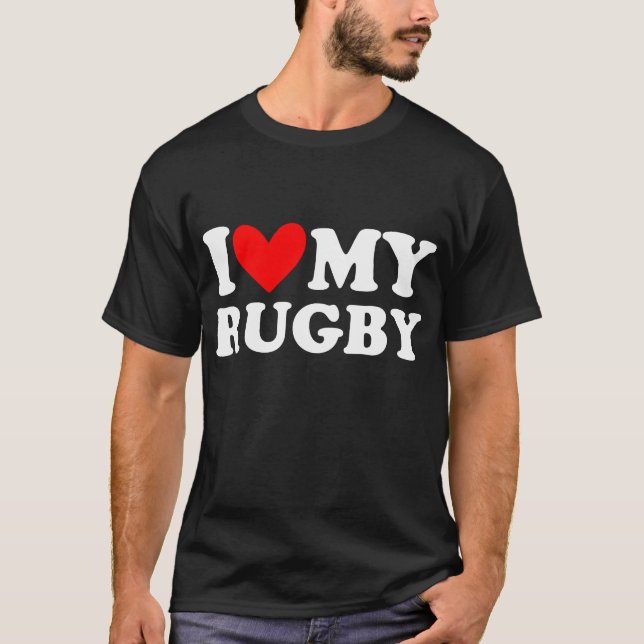Camiseta me encanta mi rugby (Anverso)