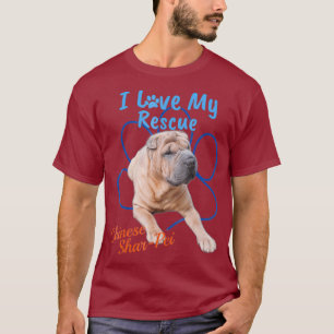 Camiseta Me encanta mi salvamento, la Guay china Shar-Pei a