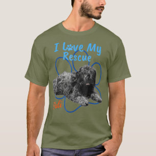Camiseta Me encanta mi salvamento Puli Guay Adoptó Perro