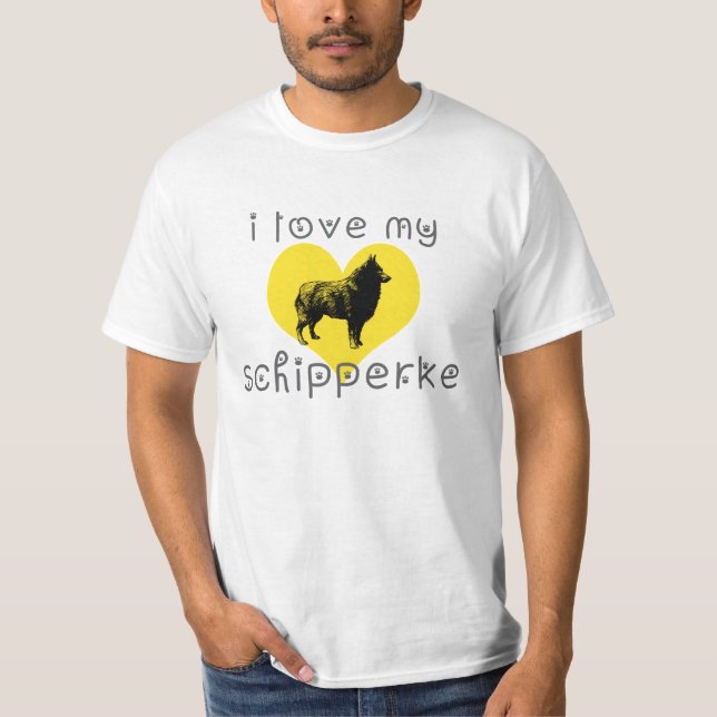 Camiseta me encanta mi schipperke (Anverso)