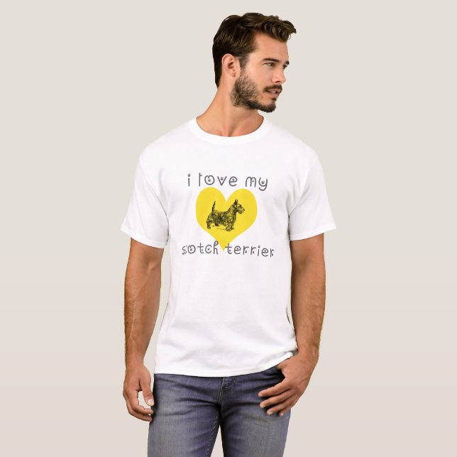 Camiseta me encanta mi scotch terrier (Anverso completo)
