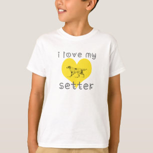 Camiseta me encanta mi setter.