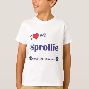 Camiseta Me Encanta Mi Sprollie (Perro femenino)